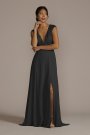 Cap Sleeve Lace and Georgette Bridesmaid Dress Galina Signature GS290072