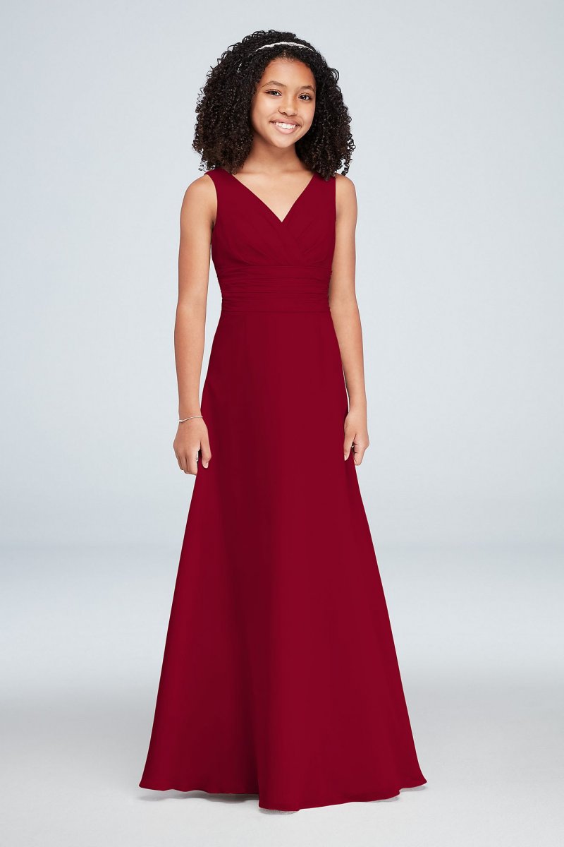 Surplice Tank Chiffon Junior Bridesmaid Dress David's Bridal JB9884