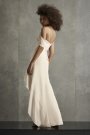 Asymmetric Ruffle Spaghetti Strap Bridesmaid Dress White by Vera Wang VW360531