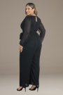 Plus Size Celina Chiffon Long Sleeve Jumpsuit Kiyonna 31222801