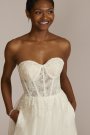 Floral Applique Corset Bodice Wedding Gown DB Studio WG4051