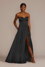 Charmeuse Strapless A-Line Bridesmaid Dress Galina Signature GS290109