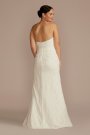 Allover Lace Strapless Sheath Wedding Dress SDWG1119