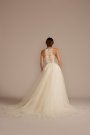 Illusion Halter Beaded Lace A-Line Wedding Dress SWG948