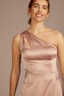 Stretch Charmeuse One-Shoulder Bridesmaid Dress F20683