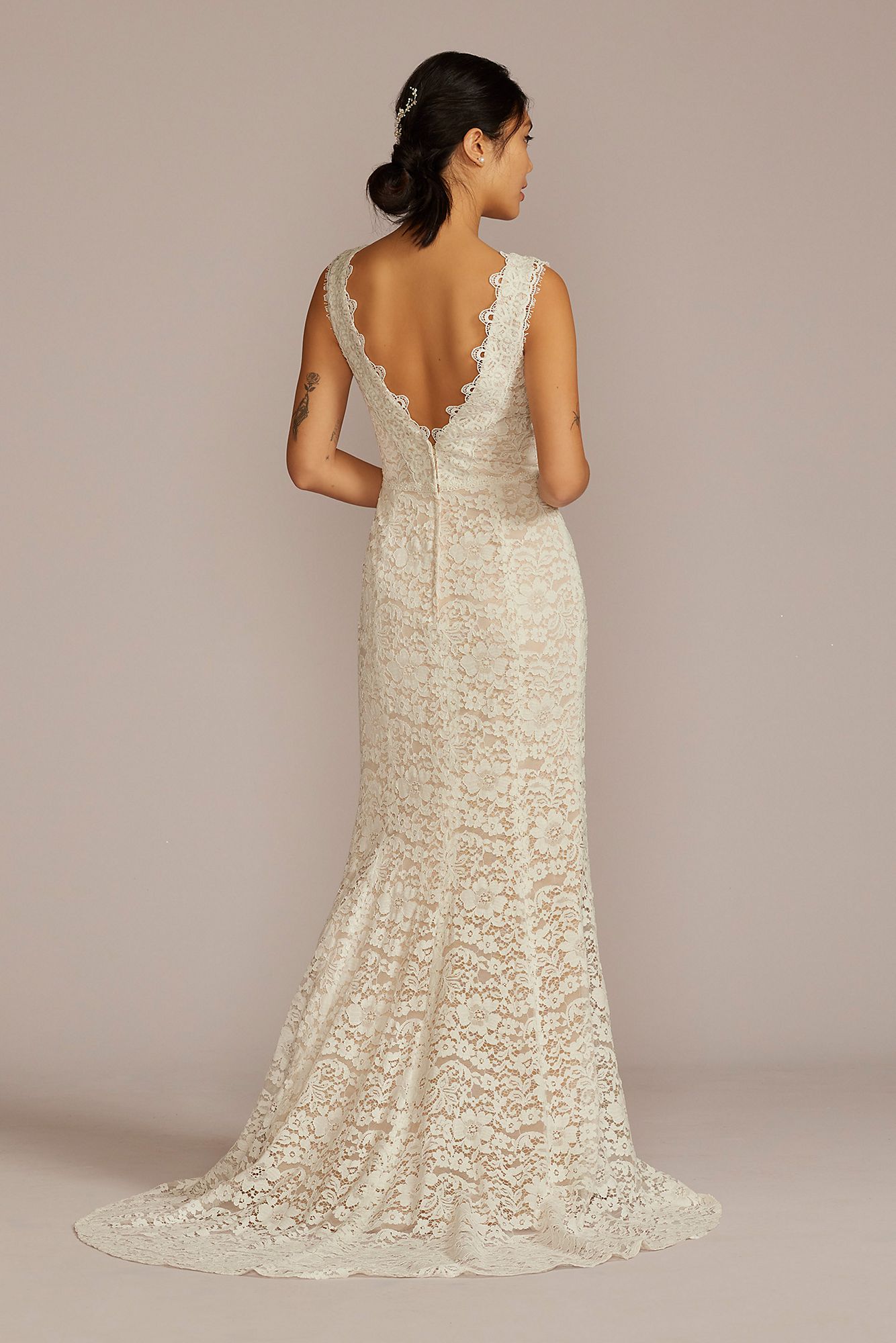 Chiffon A-line Wedding Dress with Side Draping DAVID'S BRIDAL